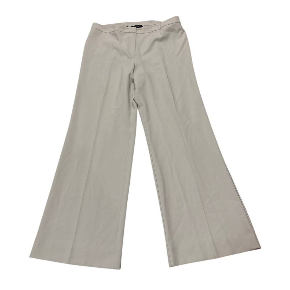 St John Women’s 16 Pants Cream Business Wide Leg Preppy Classic Wool Blend